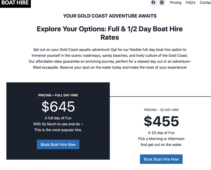 Boathire booking junction
